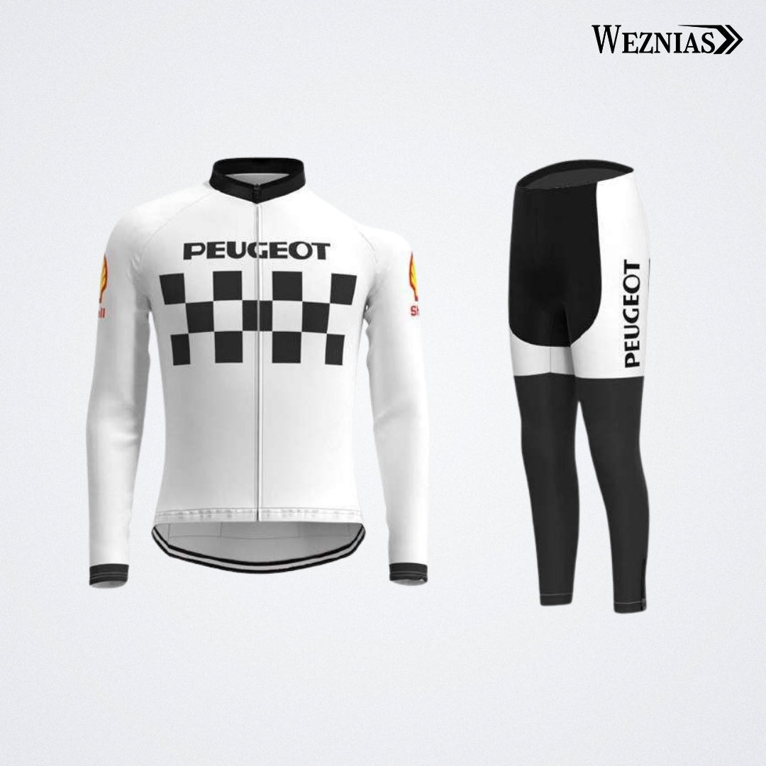 Peugeot Print White  Cycling Uniform