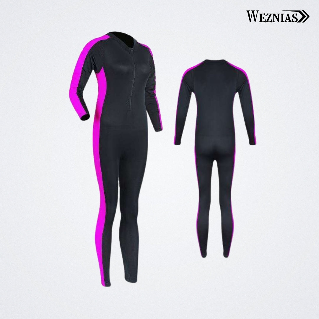 Black with Pink Stride Swimming Suits