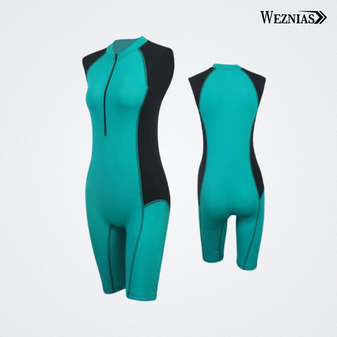 Aqua with Black Stride Swimming Suits